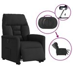 vidaXL Fauteuil inclinable électrique noir tissu