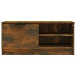 vidaXL Meuble TV Chêne fumé 80x35x36 5 cm Bois d'ingénierie