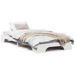 vidaXL Cadre de lit Blanc 197 x 97 x 17 cm Bois massif en pin