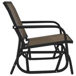 vidaXL Chaise oscillante de jardin marron 61x76x87 cm textilène/acier