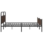 vidaXL Cadre de lit en métal sans matelas chêne marron 183x213 cm