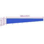 vidaXL Paravent 9 panneaux Tissu 1200 x 120 cm Bleu azuré