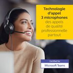 Jabra Evolve2 40 Casque PC Mono Ecouteurs Certifié UC à Réduction du Bruit avec Technologie d`Appel à 3 Microphones - Câble USB-