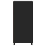 vidaXL Armoire à roulettes noir 55x40x91 cm bois d'ingénierie