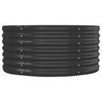 vidaXL Lit surélevé de jardin Acier enduit de poudre Anthracite