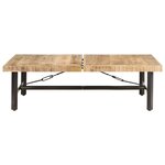 vidaXL Table basse 142x90x42 cm Bois de manguier massif