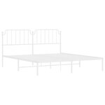 vidaXL Cadre de lit métal sans matelas et tête de lit blanc 183x213 cm