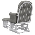 vidaXL Chaise berçante avec repose-pied Gris clair Tissu