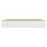 vidaXL Étagères murales 4 Pièces Chêne et blanc 23x23 5x3 8 cm MDF