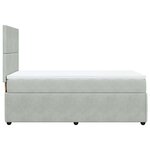 vidaXL Sommier à lattes de lit et matelas Gris clair 100x200cm Velours