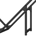 vidaXL Portant de bois chauffage noir 80x25x80 cm