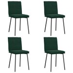 vidaXL Chaises à manger lot de 4 Vert foncé Velours