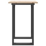 vidaXL Table à manger cadre en O 80x50x75 cm bois de pin massif fonte