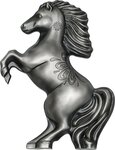 Pièce de monnaie en Argent 1000 Togrog g 31.1 (1 oz) Millésime 2026 Shaped Lunar Year WILD HORSE