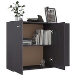vidaXL Buffet Gris 105x30x75 cm Bois d’ingénierie