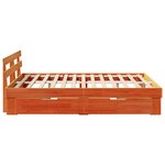 vidaXL Cadre de lit Marron cire 140 x 200 cm Bois massif en pin
