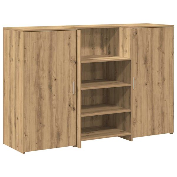 vidaXL Bureau réception chêne artisanal 155x50x103 5cm bois ingénierie