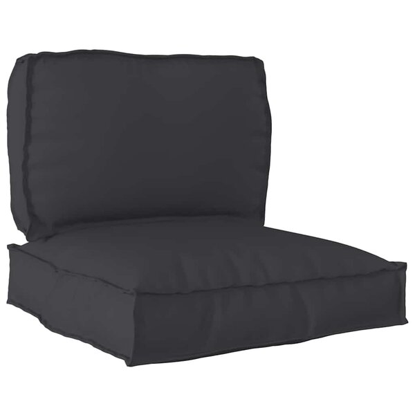 vidaXL Set de coussins de palette 2 Pièces Noir Tissu Oxford