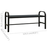 vidaXL Banc de jardin 124 5 cm acier et WPC noir