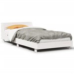 vidaXL Cadre de lit sans matelas blanc 90x200 cm bois de pin massif