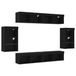 Étagère Flottante vidaXL 2 Pièces Chêne Noir 40x28 5x40 cm Bois d'ingénierie