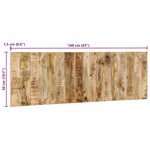 vidaXL Tête de lit 160 cm bois de manguier brut massif