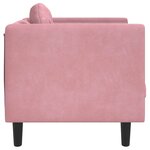 vidaXL Fauteuil avec coussin rose velours