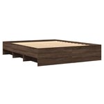 vidaXL Cadre de lit sans matelas chêne marron 160x200 cm