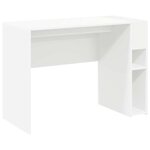 vidaXL Bureau Blanc 109 x 50 x 78 cm Bois d'ingénierie