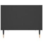 vidaXL Table basse noir 60x50x40 cm bois d'ingénierie