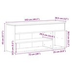 vidaXL Banc à chaussures vieux bois 102x30 5x45 cm bois d'ingénierie