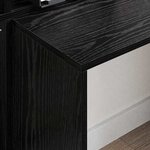 vidaXL Bureau Chêne noir 138.5 x 55 x 143 cm Bois d'ingénierie