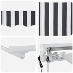 vidaXL Auvent rétractable électrique Anthracite et blanc 4 5 × 3 m