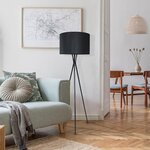 Lampadaire salon noelie black noir métal h150cm