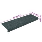 vidaXL Tapis d'escalier 15 Pièces Tissu aiguilleté 65x21x4 cm Marron