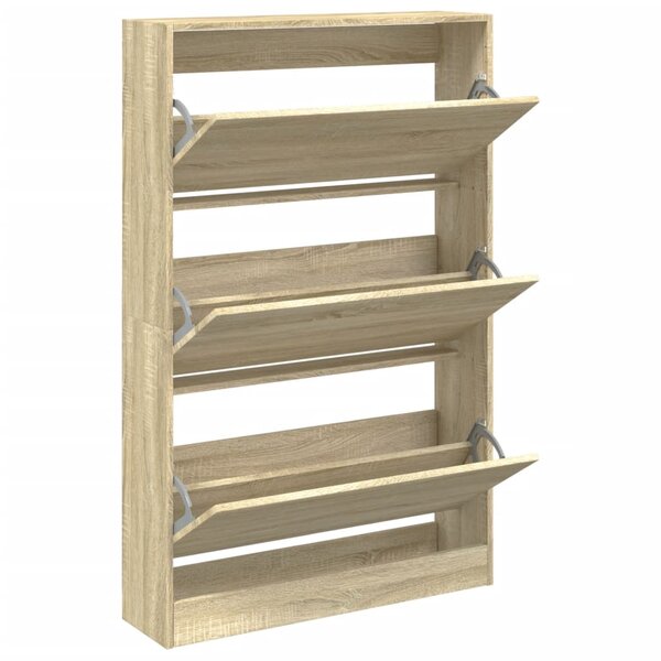 vidaXL Armoire à chaussures chêne sonoma 80x21x125 5cm bois ingénierie