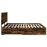vidaXL Cadre de lit Chêne fumé 200 x 200 cm Bois d'ingénierie