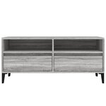 vidaXL Meuble TV sonoma gris 100x34 5x44 5 cm bois d'ingénierie