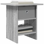 vidaXL Table de chevet avec tiroir 2 Pièces Gris Sonoma 41 x 40 x 45 cm
