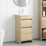 vidaXL Meuble de salle de bain avec évier Chêne Sonoma