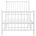 vidaXL Cadre de lit métal sans matelas avec pied de lit blanc 80x200cm