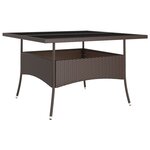 vidaXL Ensemble à manger de jardin 9 Pièces Résine tressée Marron