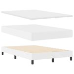 vidaXL Lit à ressorts avec matelas Blanc 120 x 190 cm Simili cuir
