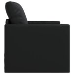 vidaXL Canapé-Lit Noir 74 x 77 x 81 cm Simili cuir