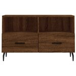 vidaXL Meuble TV Chêne marron 80x36x50 cm Bois d'ingénierie