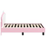 vidaXL Cadre de lit pour tout-petit avec tête de lit Rose 70 x 140 cm