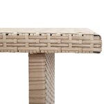 vidaXL Table de jardin Beige 110x60x74 cm Résine tressée