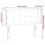 vidaXL Tête de lit à LED Vert foncé 103x16x78/88 cm Velours
