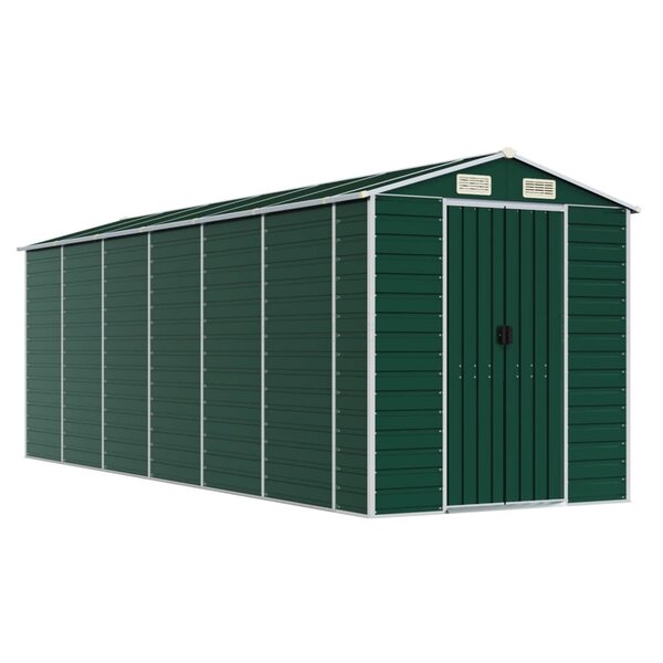 vidaXL Abri de jardin vert 191x555x198 cm acier galvanisé
