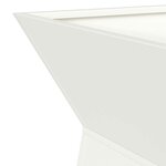 vidaXL Pots de jardin en pilier 2 Pièces  avec bol blanc de 35x35x73 cm en acier.